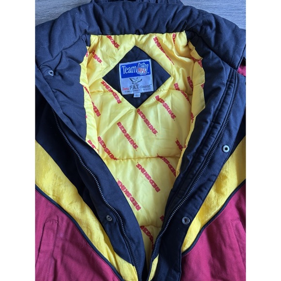 Vintage Washington Redskins NFL Fat Goose Puffer Coat Jacket Size Large - Picture 10 of 14